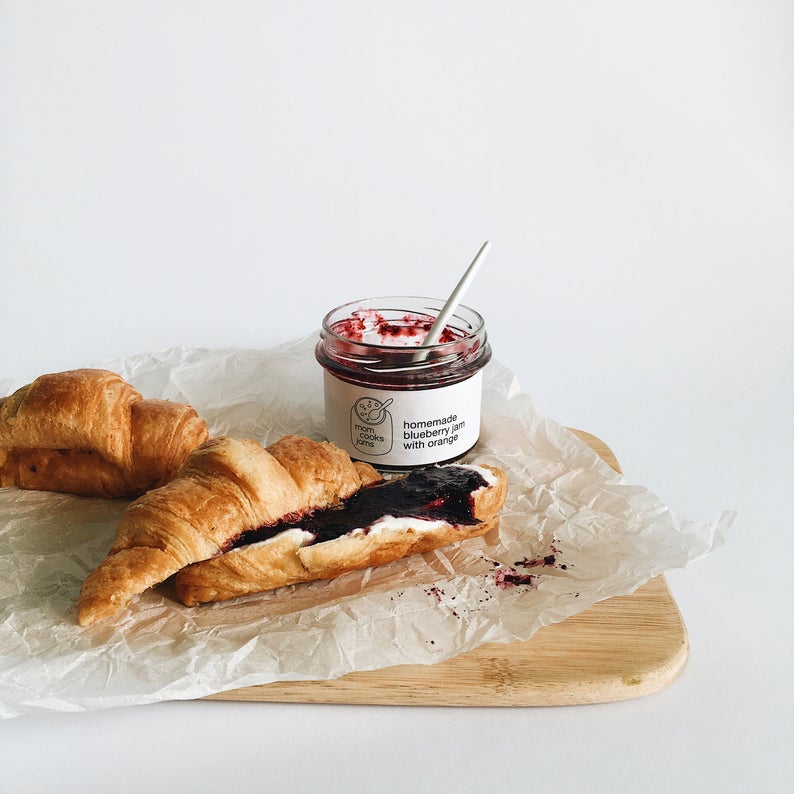 Natural Blueberry jam with orange