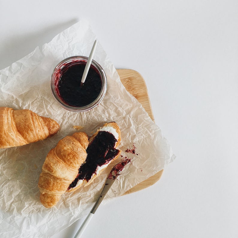 Natural Blueberry jam with orange