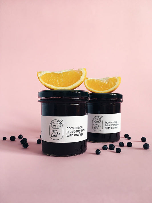 Natural Blueberry jam with orange